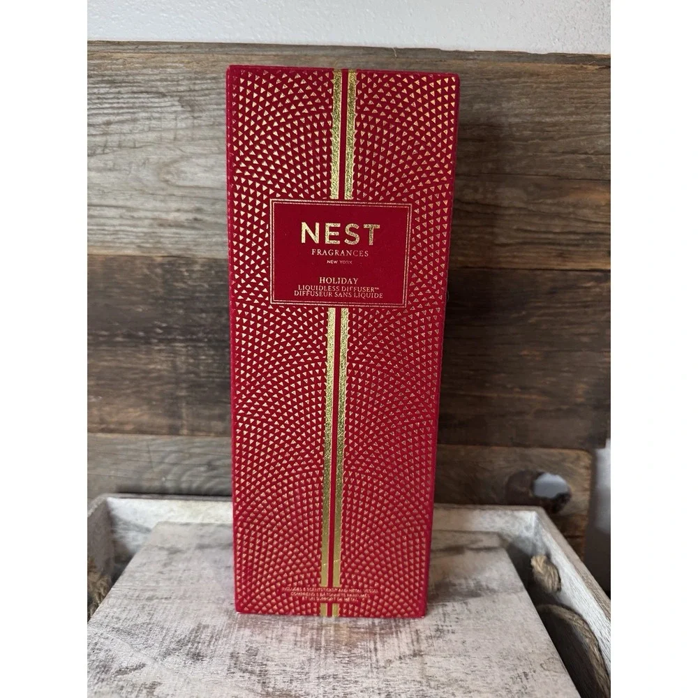 Nest Holiday Liquidless Diffuser + Scent Sticks & Metal Vessel | MSRP = $89